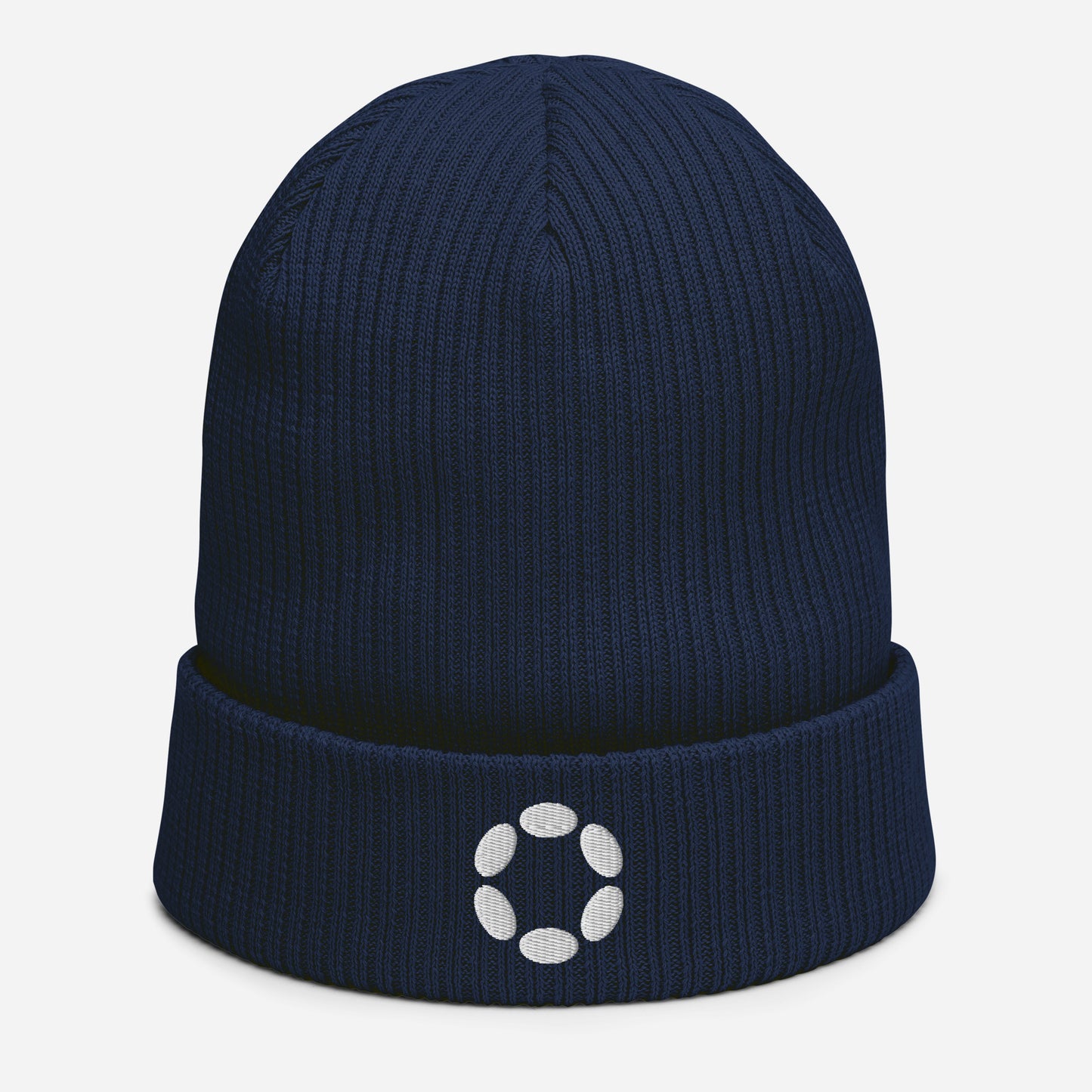 Polkadot Embroidery - Organic ribbed beanie