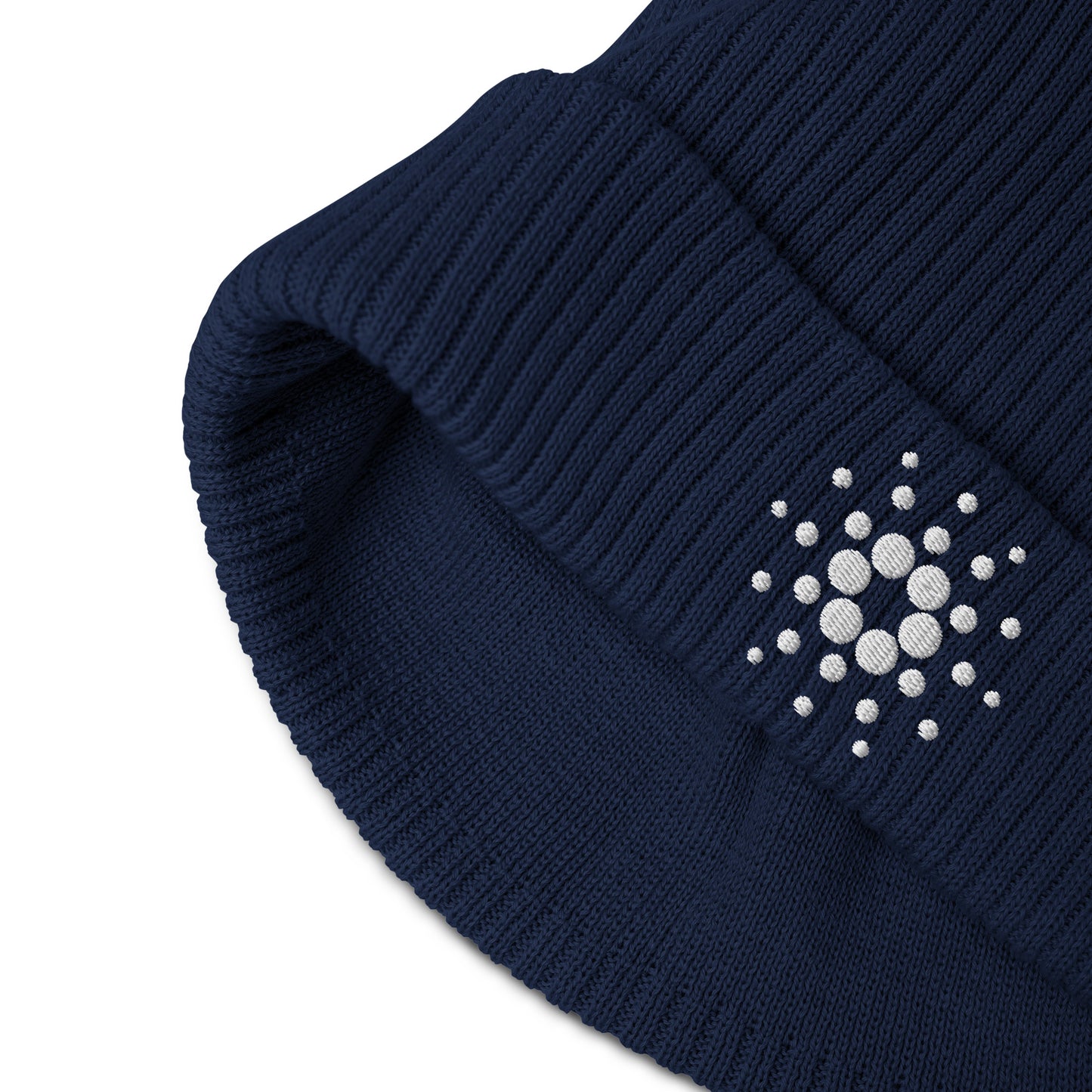 Cardano Embroidery - Organic ribbed beanie