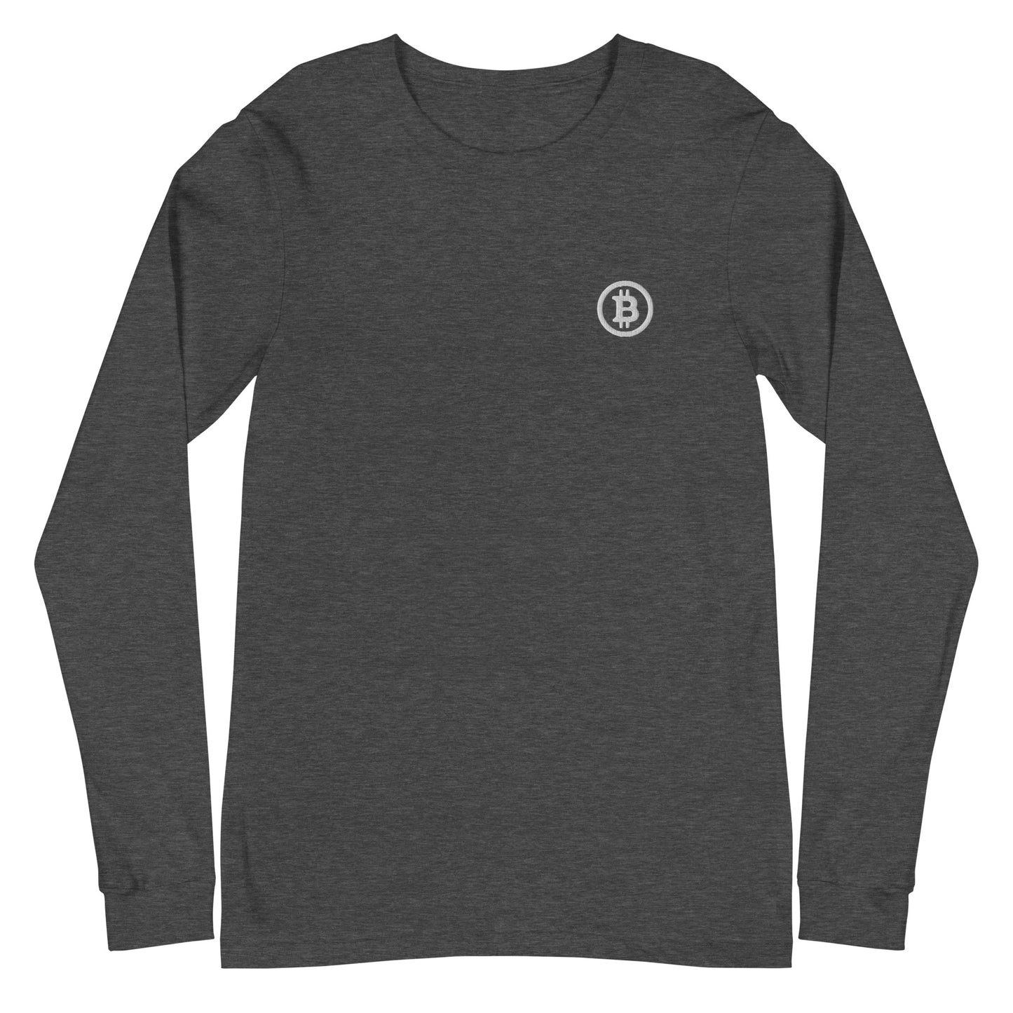 Bitcoin Embroidery - Unisex Long Sleeve Tee